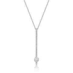 🦚 585er Weißgold Collier 35 Diamanten