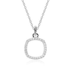 🦚 Kette aus 14K Weißgold mit Diamantbesatz
