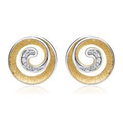 🦚 Ohrstecker 585er Weißgold 4 Diamanten 0,016 ct.