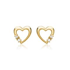 🦚 Ohrringe 585er Gelbgold 4 Diamanten 0,04 ct.