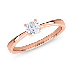 🦚 Verlobungsring aus 18K Roségold mit Brillant 0,50 ct.