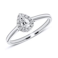 🦚 Verlobungsring aus 750er Weißgold mit Diamanten