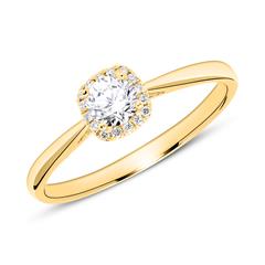 🦚 14K Gold Verlobungsring mit Diamanten