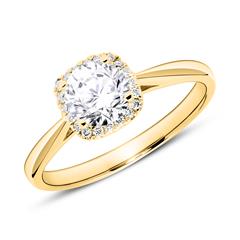🦚 Verlobungsring aus 750er Gold mit Brillanten