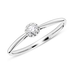🦚 750er Weißgold Verlobungsring mit Brillanten