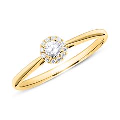🦚 Haloring aus 750er Gold mit Diamanten