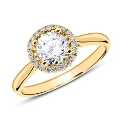 🦚 Verlobungsring aus 750er Gold mit Brillanten