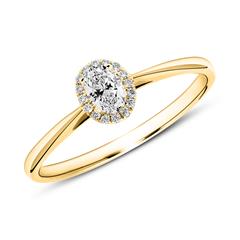 🦚 Verlobungsring aus 18K Gold mit Diamanten