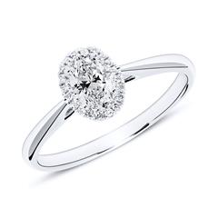 🦚 Ring aus 18K Weißgold mit Diamanten