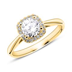 🦚 750er Goldring mit Diamanten