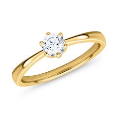 🦚 14K Gold Verlobungsring mit lab-grown Brillant