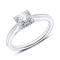 🦚 Verlobungsring aus 750er Weißgold mit Diamanten