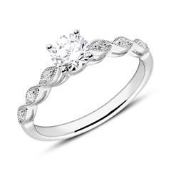 🦚 Verlobungsring aus 750er Weißgold mit Diamanten