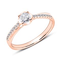 🦚 Ring aus 18K Roségold mit Brillanten