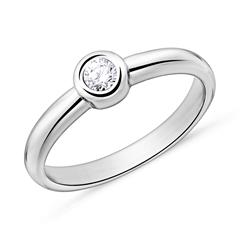 🦚 Verlobungsring aus 585er Weißgold mit Diamant