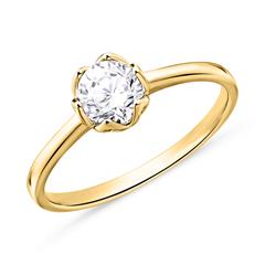 🦚 750er Gold Verlobungsring mit Brillant