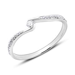 🦚 Verlobungsring aus 585er Weißgold mit Diamanten
