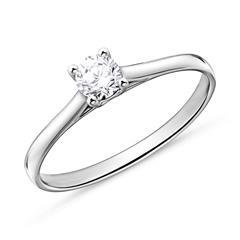 🦚 Diamantbesetzter Verlobungsring aus 750er Weißgold