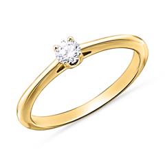 🦚 Diamantring aus 18-karätigem Gold