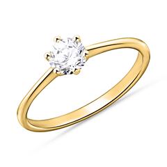 🦚 750er Gold Verlobungsring mit Diamant