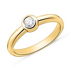 🦚 750er Gold Verlobungsring mit Diamant