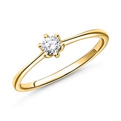 🦚 750er Gold Verlobungsring mit Diamant