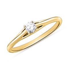 🦚 585er Gold Verlobungsring mit Diamant