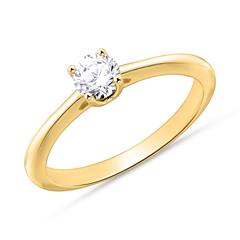 🦚 Diamantbesetzter Verlobungsring aus 14K Gold