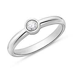 🦚 Verlobungsring aus 585er Weißgold mit Diamant