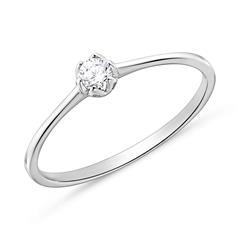 🦚 Diamantring aus 14-karätigem Weißgold