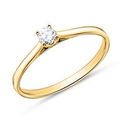 🦚 750er Gold Verlobungsring mit Diamant