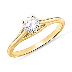 🦚 Verlobungsring aus 750er Gold mit Diamant