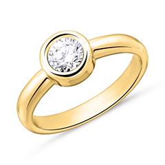 🦚 Verlobungsring aus 14-karätigem Gold mit Diamant