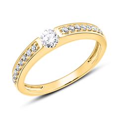 🦚 Diamantbesetzter Ring aus 14-karätigem Gold