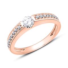 🦚 Ring aus 14K Roségold mit Diamanten