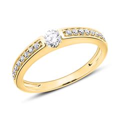 🦚 750er Goldring mit Diamanten