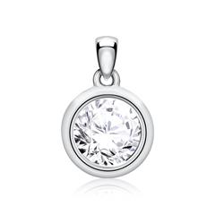 🦚 Diamantanhänger aus 14-karätigem Weißgold