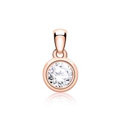 🦚 Damenanhänger aus 14K Roségold mit Brillant