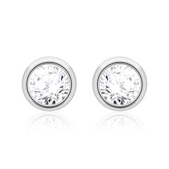 🦚 Damen Ohrstecker aus 585er Weißgold mit Diamanten