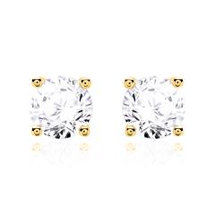 🦚 585er Gold Ohrstecker für Damen mit Diamanten