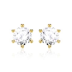 🦚 585er Gold Ohrstecker für Damen mit Diamanten