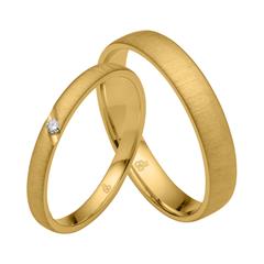 🦚 Eheringe aus Gold mit Brillant