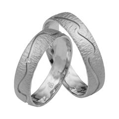 🦚 Eheringe aus Weißgold, Platin, Palladium mit Diamant