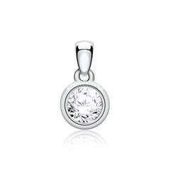 🦚 585er Weißgold Anhänger für Damen mit Brillant