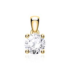 🦚 Diamantanhänger für Damen aus 14-karätigem Gold