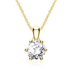 🦚 585er Goldkette für Damen mit Diamant