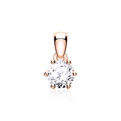 🦚 Damenanhänger aus 585er Roségold mit Brillant