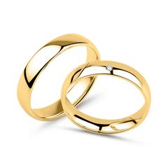 🦚 Gravierbare Trauringe aus 14-karätigem Gold mit Diamant