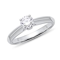 🦚 18K Weißgold Verlobungsring mit Diamanten, ca. 0,33 ct.