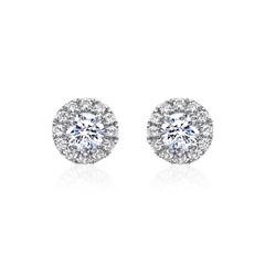 🦚 Ohrstecker aus 750er Weißgold, Diamanten, ca. 0,39 ct.